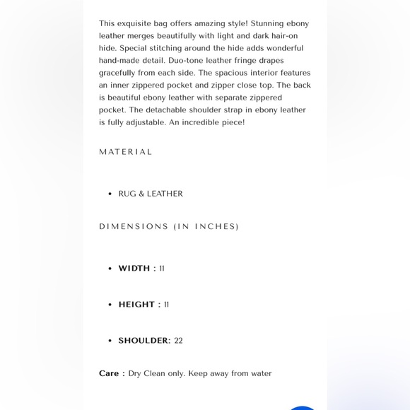 NWT Myra Bag Fringed Concealed-Carry Leather Bag in black and white. - Picture 7 of 14